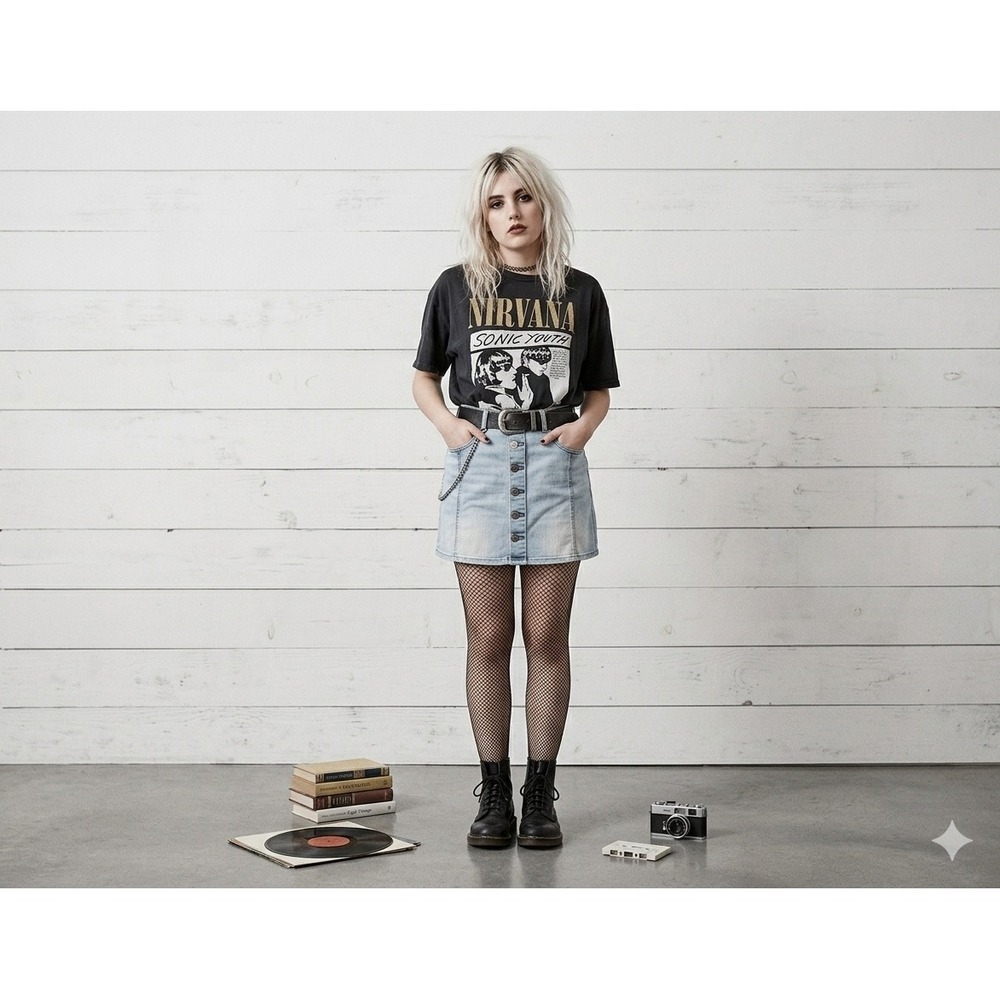 American Eagle Distressed Denim Button Front Mini Skirt Retro 90s Grunge Indie 2
